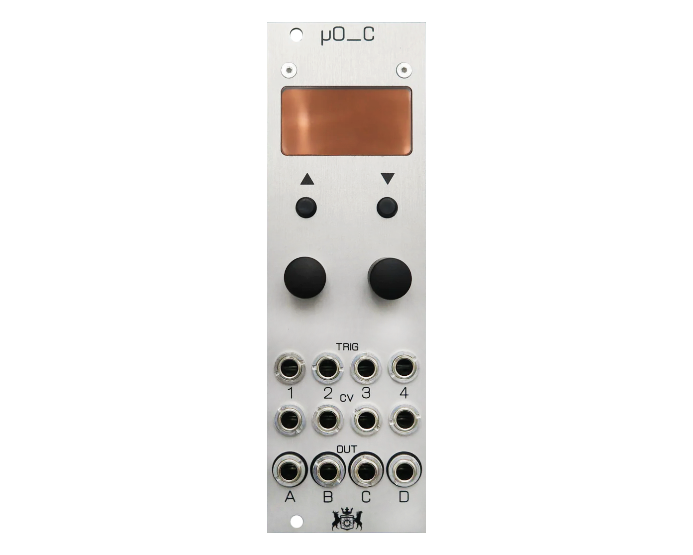 Michigan Synth Works uO_C Silver Orange Micro Ornament and