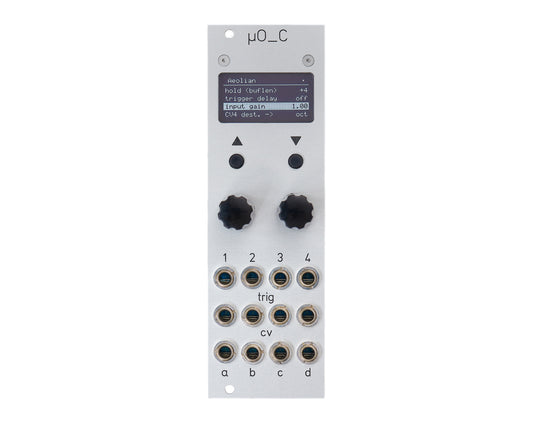 Michigan Synth Works uO_C Micro Ornament and Crime - Silver with Clear Display