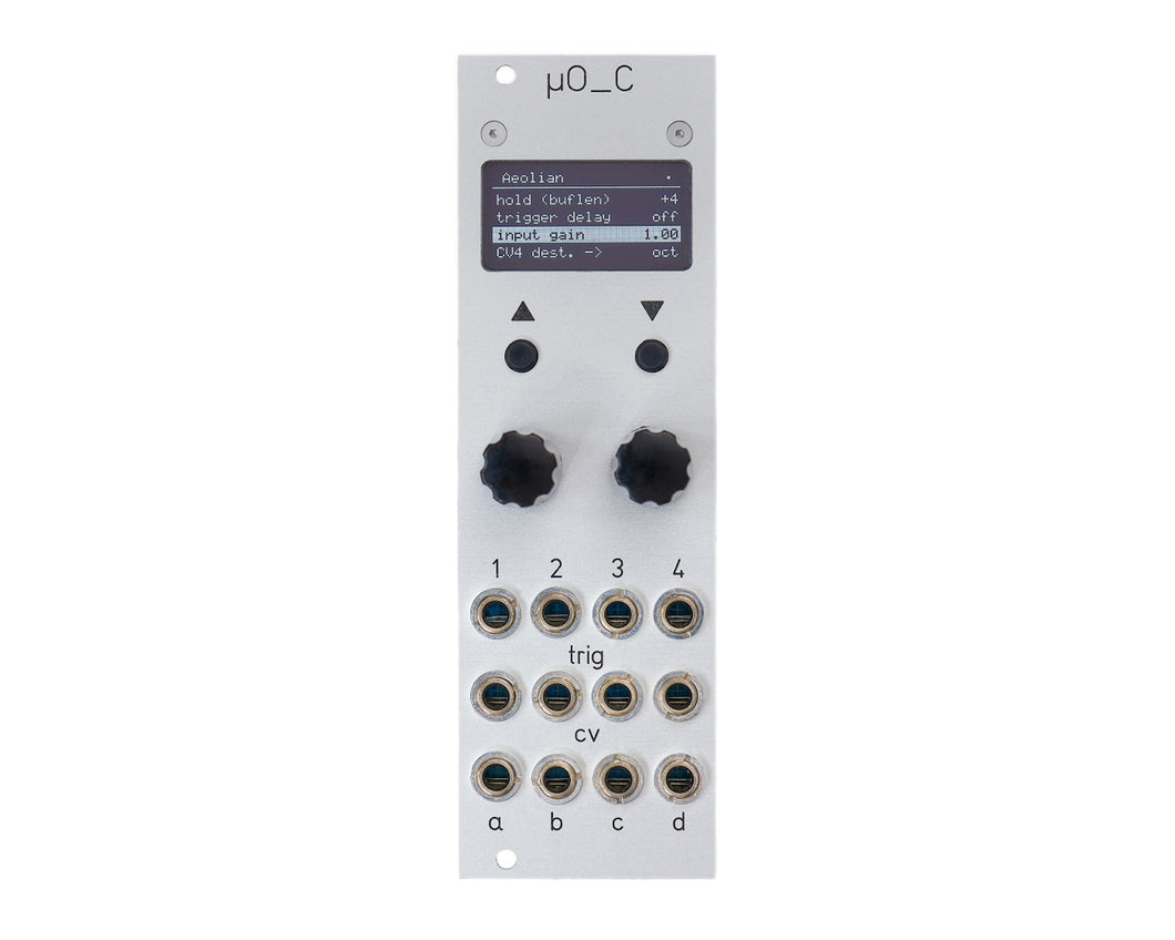 Michigan Synth Works uO_C Micro Ornament and Crime - Silver with Clear Display