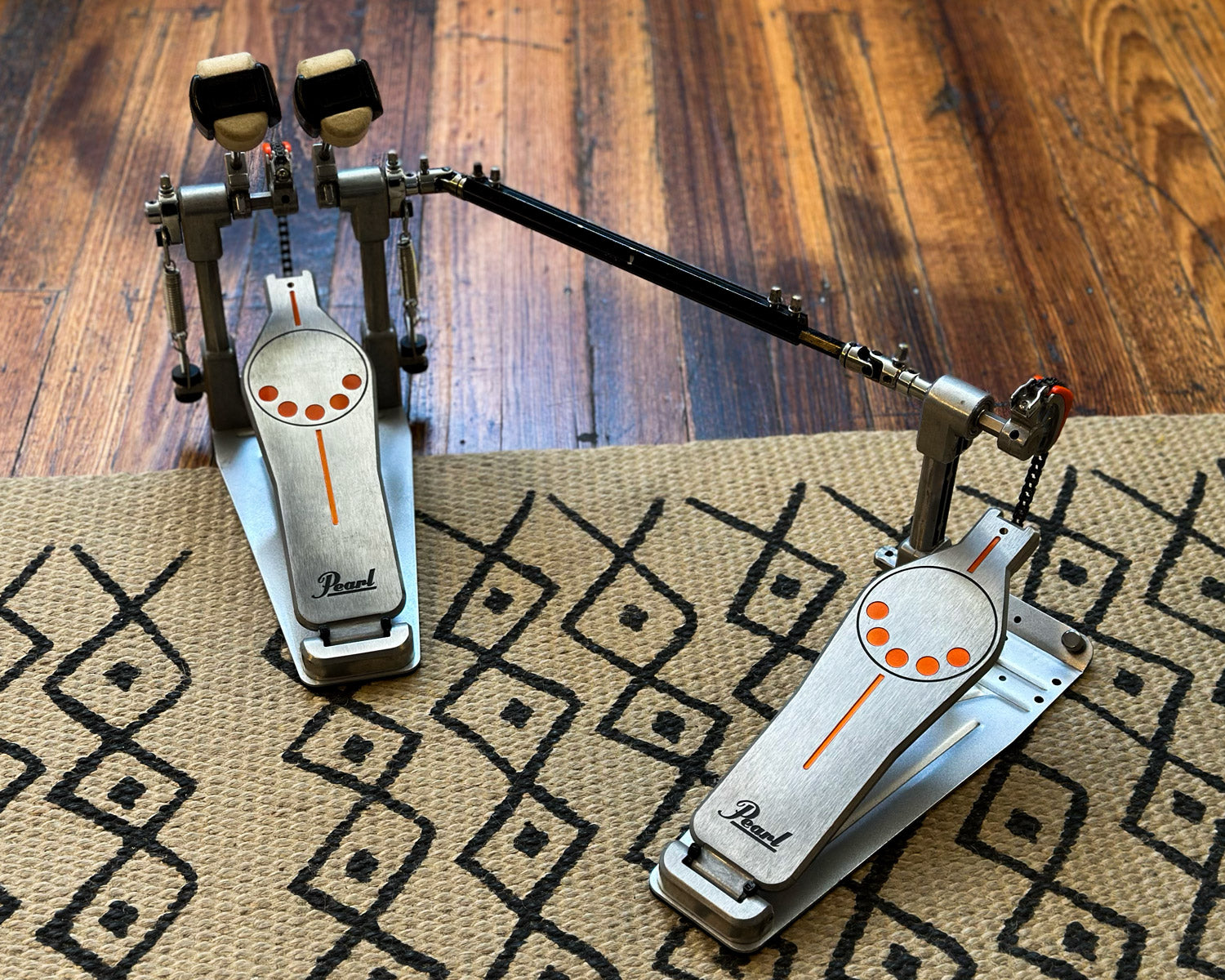 pearl p-932 double bass drum pedal Pearl P-932L Demonator Double Lefty Drum Kick Pedal – Found Sound