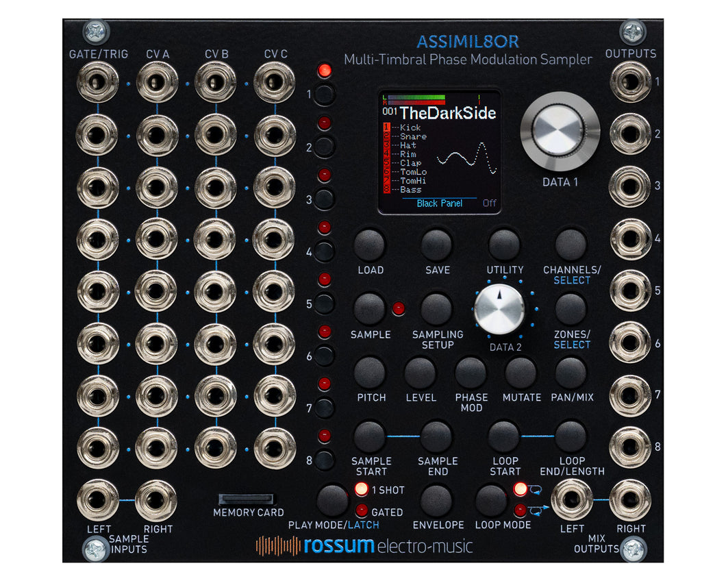 Rossum Electro-Music Assimil8or Multi-Timbral Phase Modulation Sampler - Black