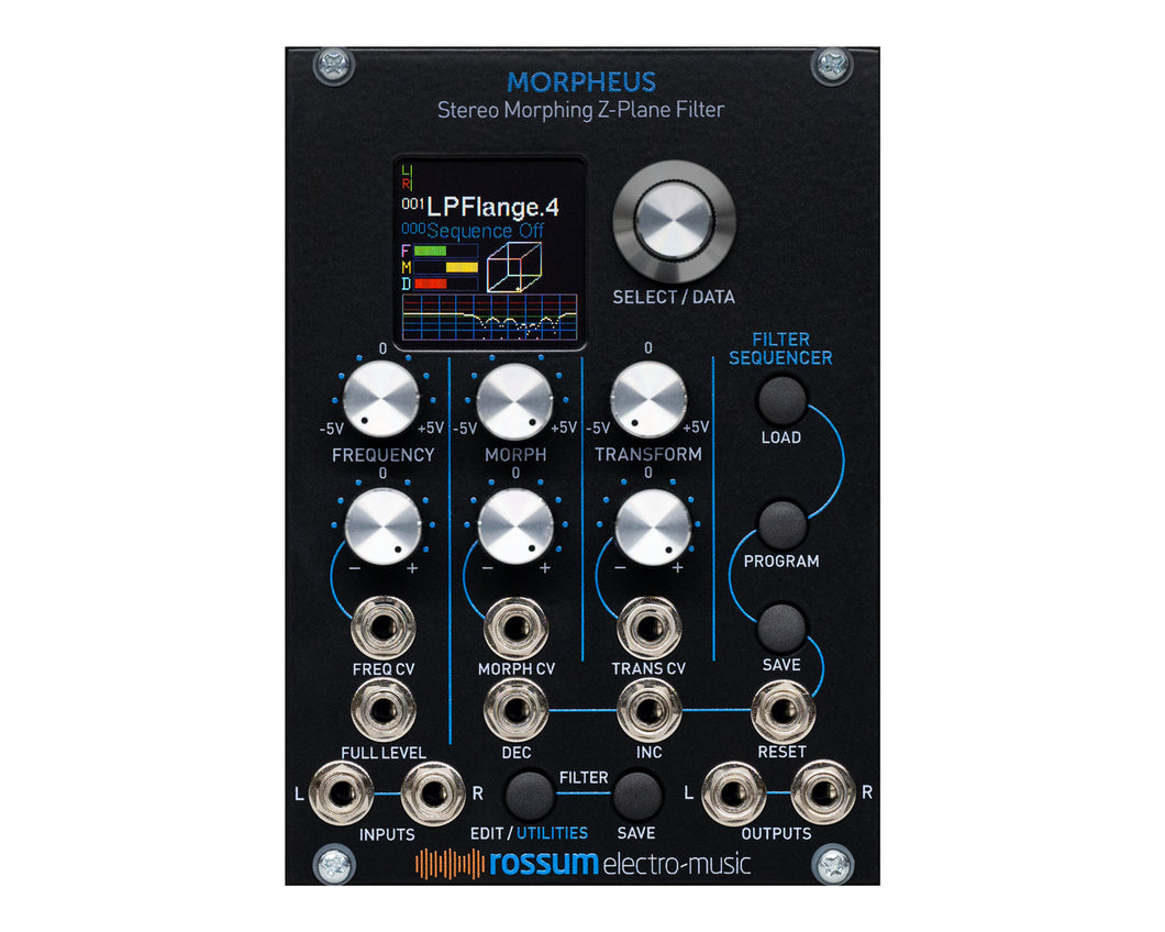 Rossum Electro-Music Morpheus Stereo Morphing Z-Plane Filter - Black