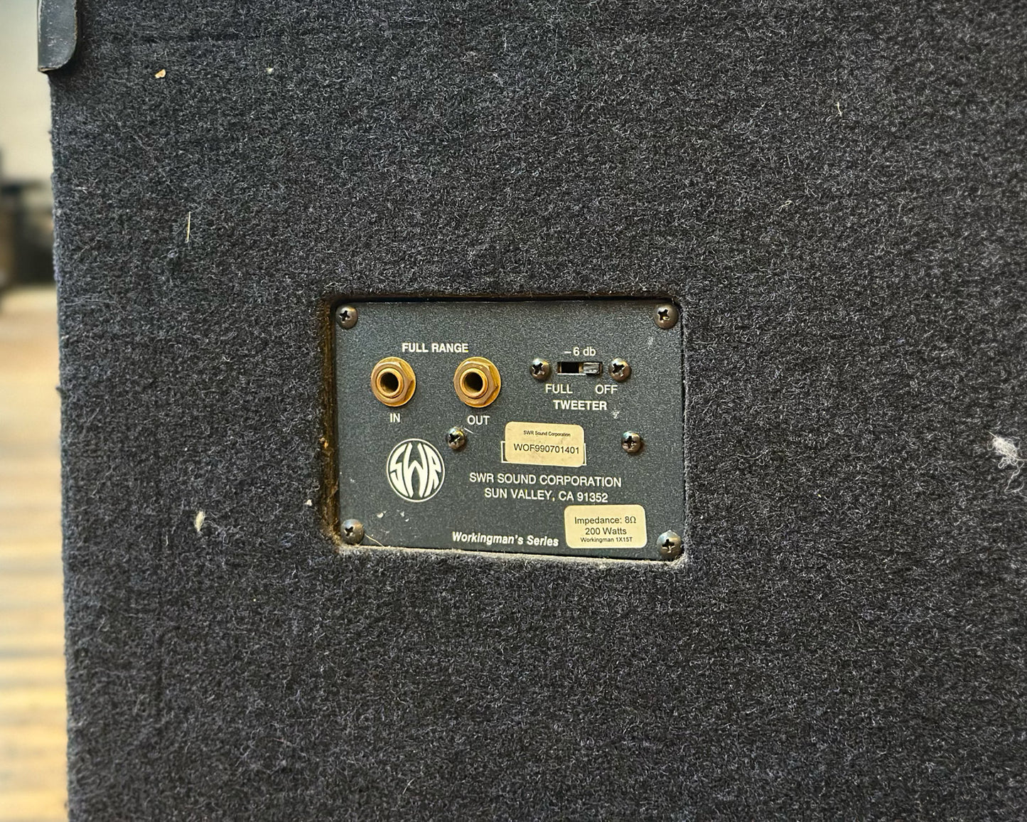SWR Working's Man 1X15T Bass Cabinet