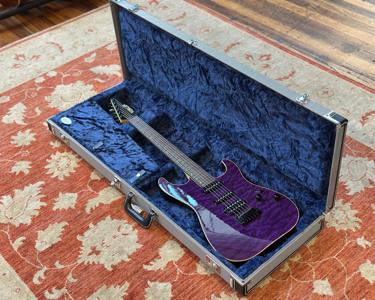 Schecter USA Custom Shop Sunset Custom II - Black Violet w/ OHSC & Paperwork