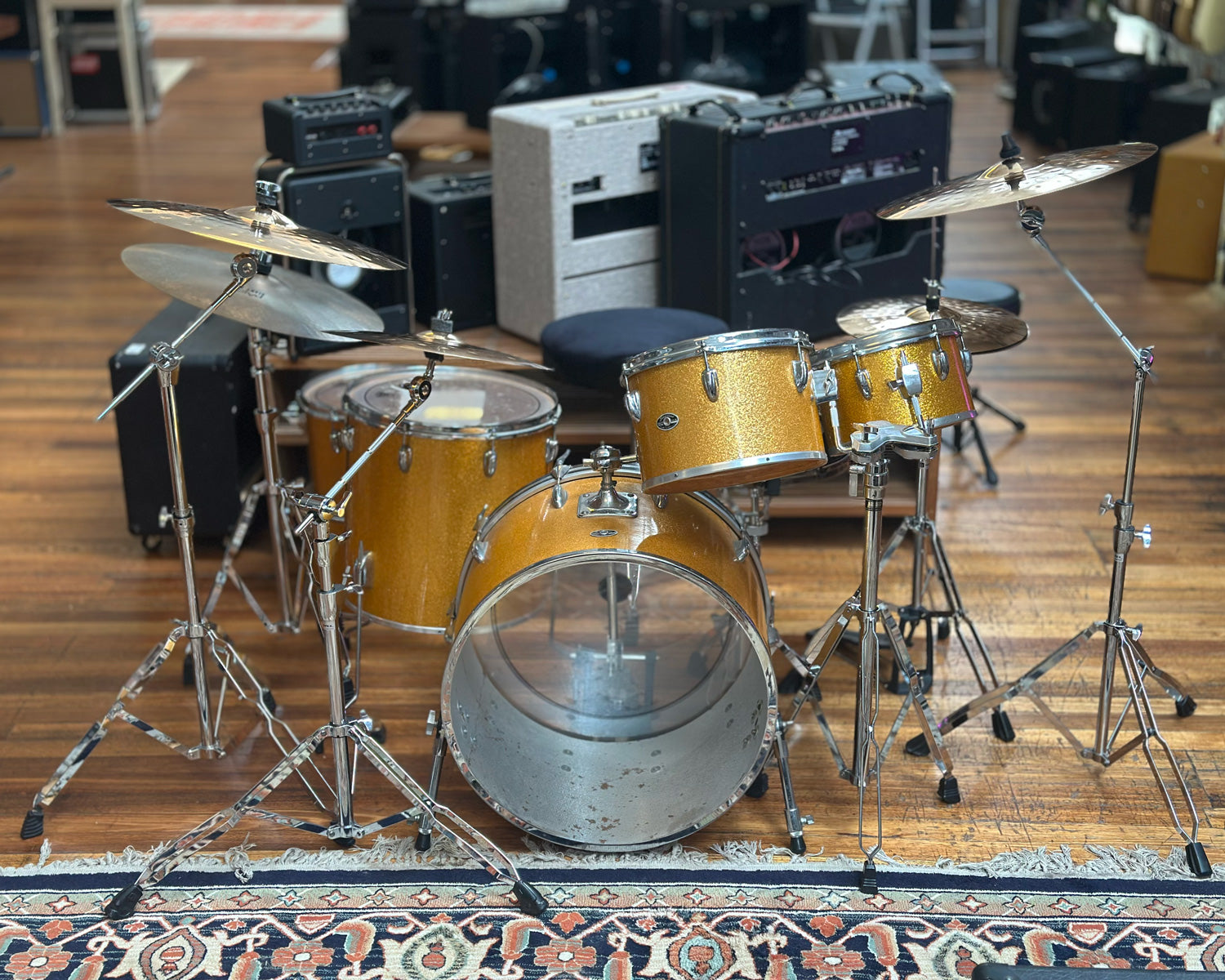 Slingerland 70s 7 Piece Drum Kit Found Sound