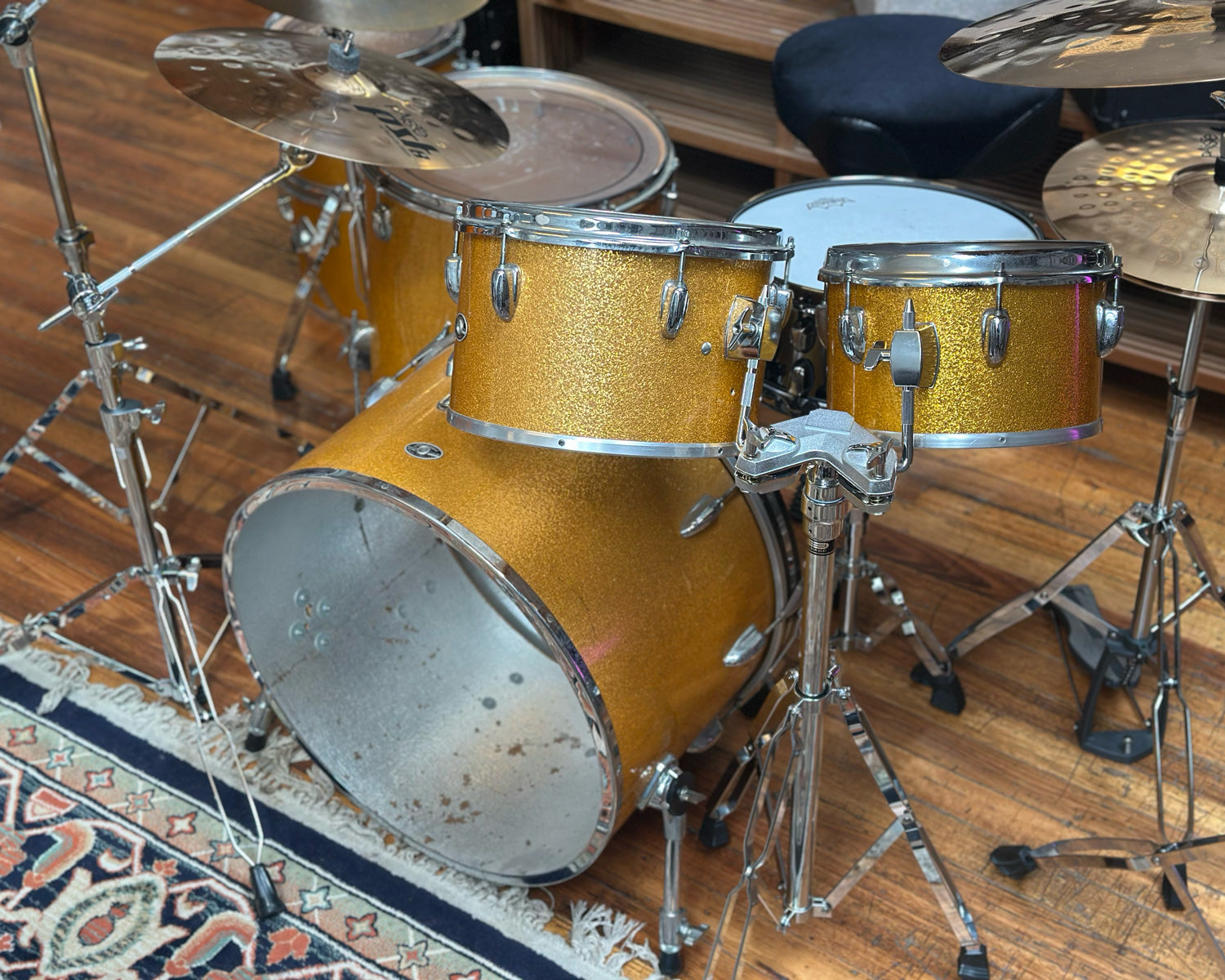 Slingerland 70s 7 Piece Drum Kit Found Sound