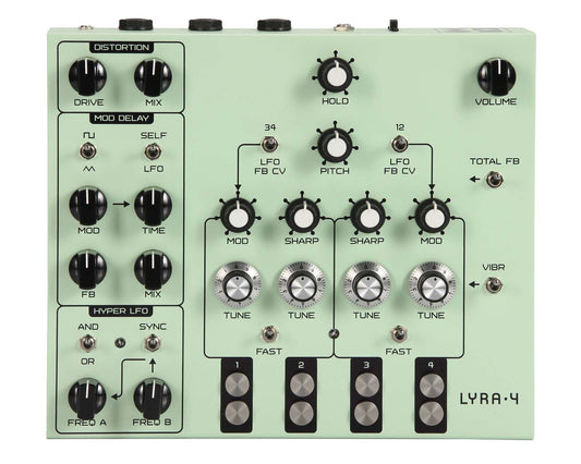 Soma Laboratory Lyra-4 Organismic Synthesizer - Light Green Atom Heart Mother