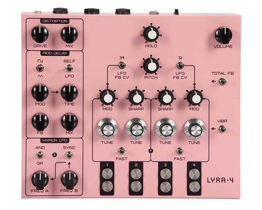 Soma Laboratory Lyra-4 Organismic Synthesizer - Calm Baker Pink