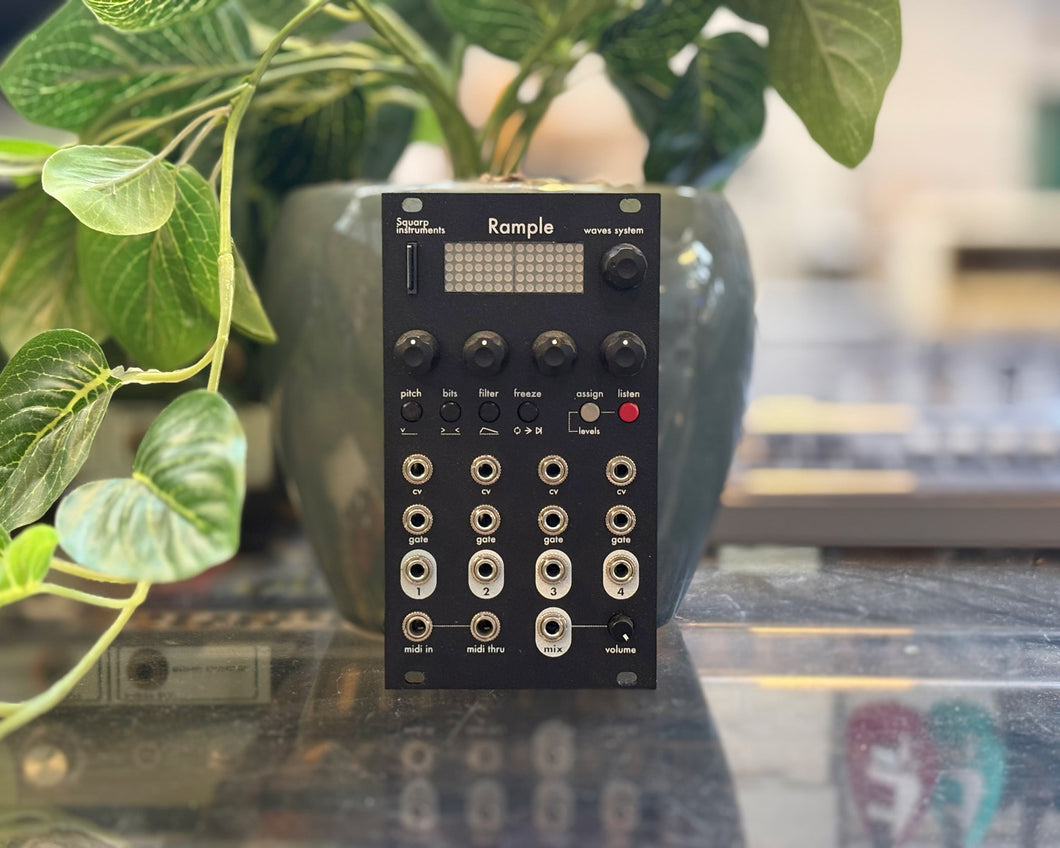 Squarp Instruments Rample Waves System Eurorack 4-Voice Sample Player & Audio Processor- Black