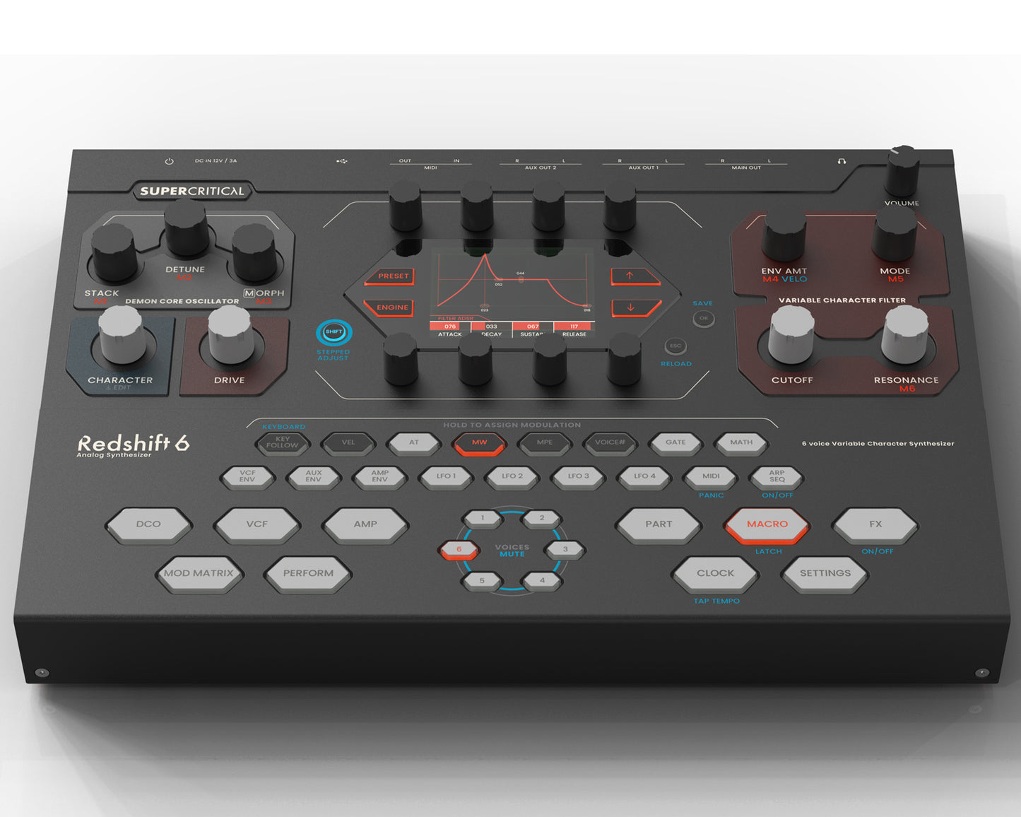 Supercritical Redshift 6 Voice Desktop Synthesizer Module