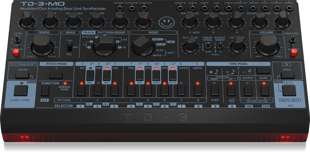 Behringer TD-3-MO-BK Modded Out Analogue Bass Synthesizer