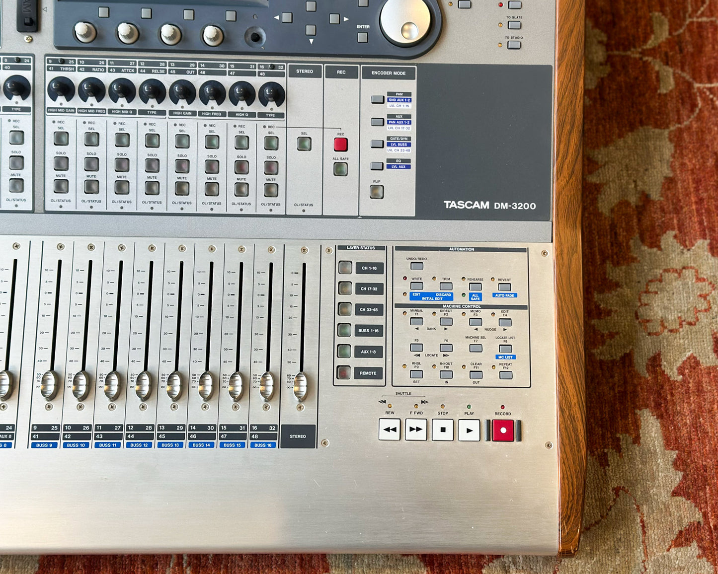 Tascam DM-3200 Digital Mixing Console w/MU-1000 Meter Bridge