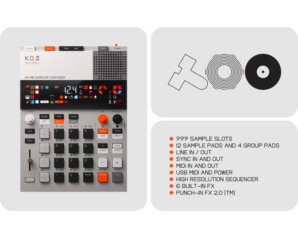 Teenage Engineering EP-133 K.O. II Sampler Sequencer Composer