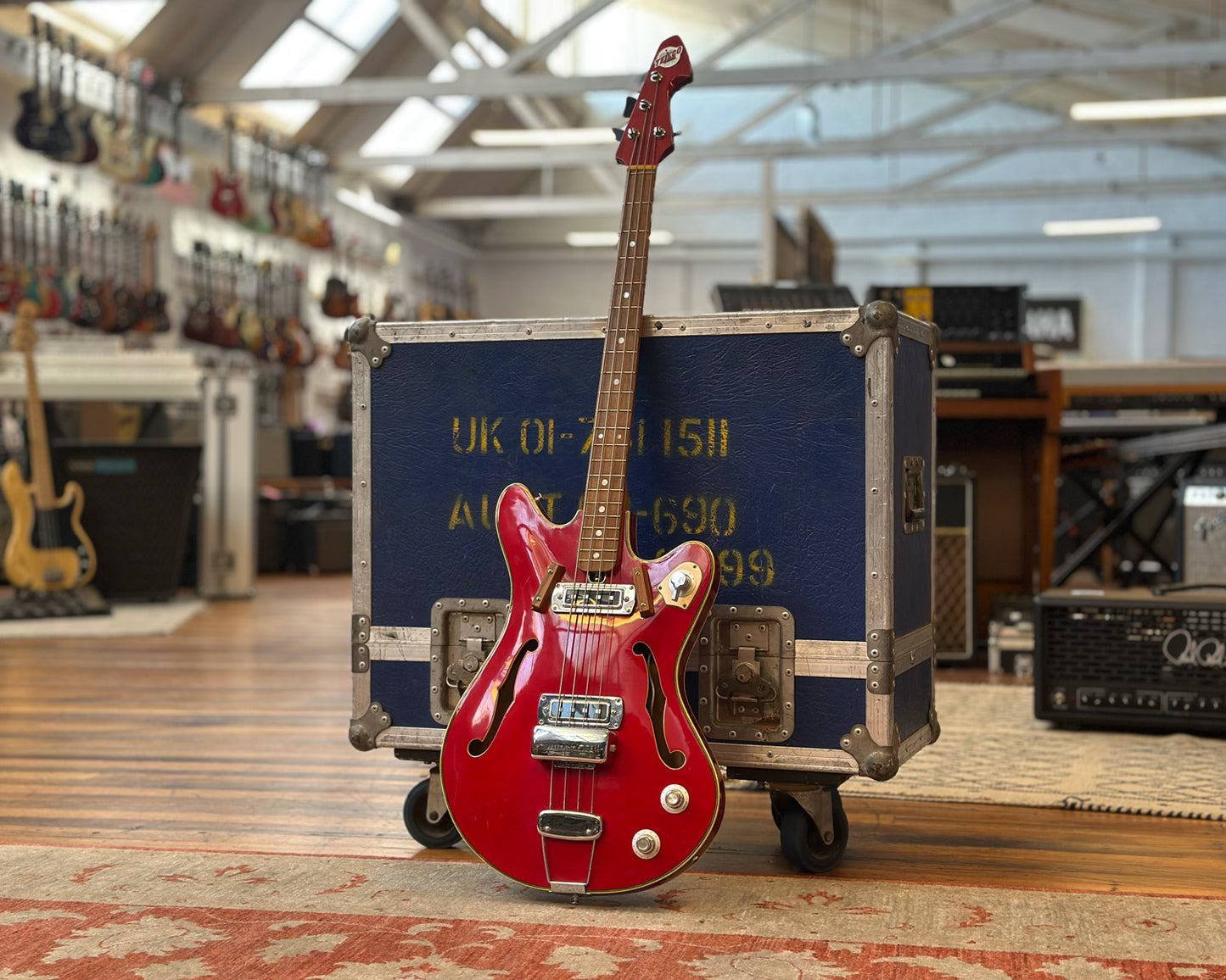 1966 Teisco EP-200B Del Rey Thinline Hollowbody Bass