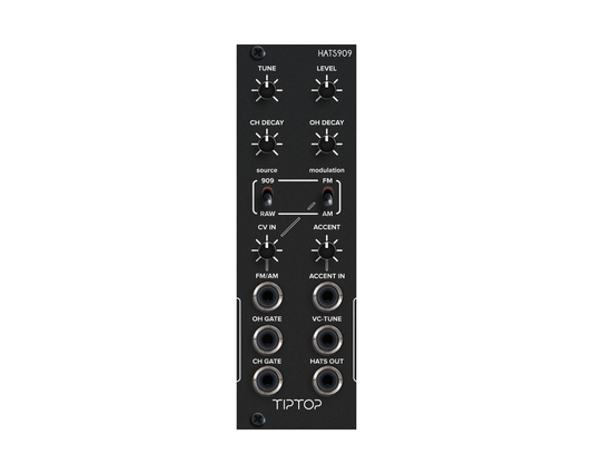 Tiptop Audio HATS909 TR909 Hi-Hats Generator - Black