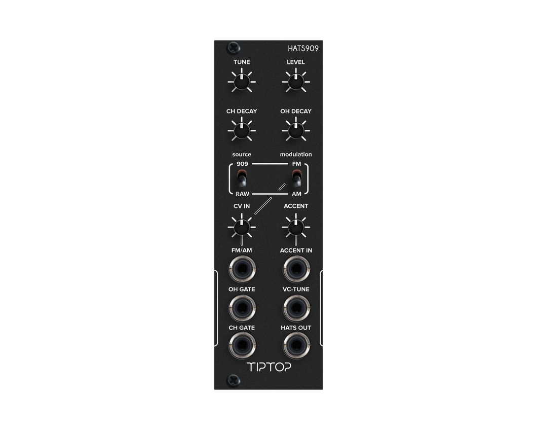 Tiptop Audio HATS909 TR909 Hi-Hats Generator - Black