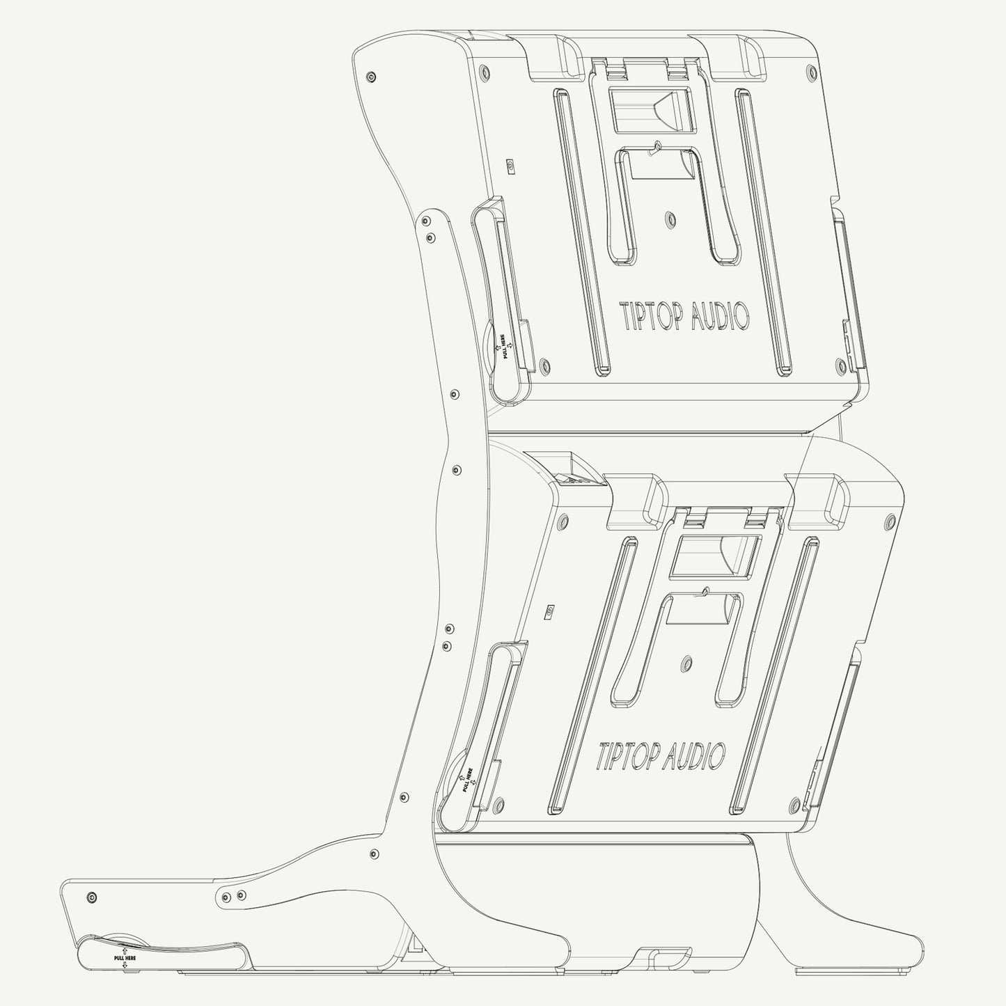 Tiptop Audio Mantis 3 Tier Studio Brackets Kit - White