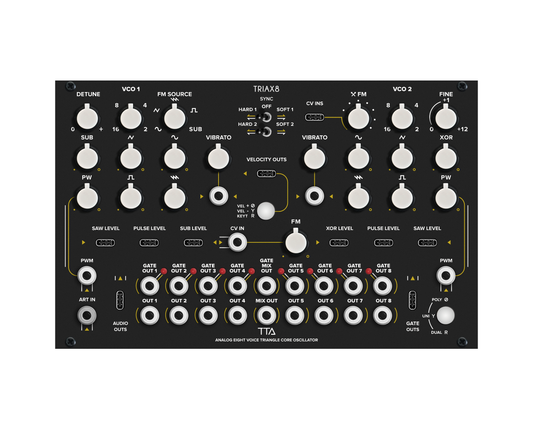 Tiptop Audio Triax8 Analog Eight-Voice Triangle Core Oscillator