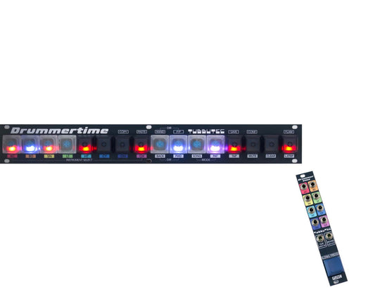 Tubbutec Drummertime 60HP 1U & 4HP 3U Clicky Buttons