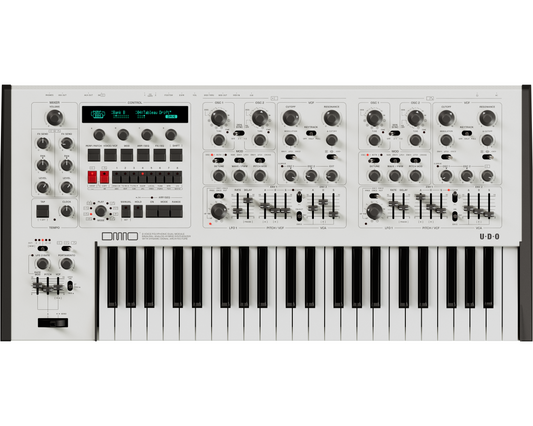 UDO DMNO 8-Voice Dual Timbre Synthesizer - White