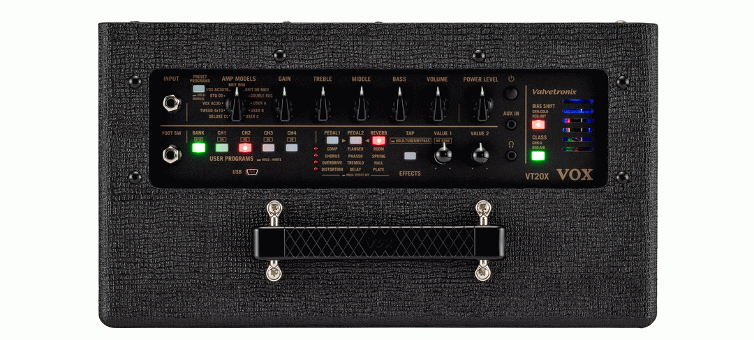 VOX VT20X Valvtronix Classic Blue 20-Watt 1x8" Hybrid Modeling Amplifier