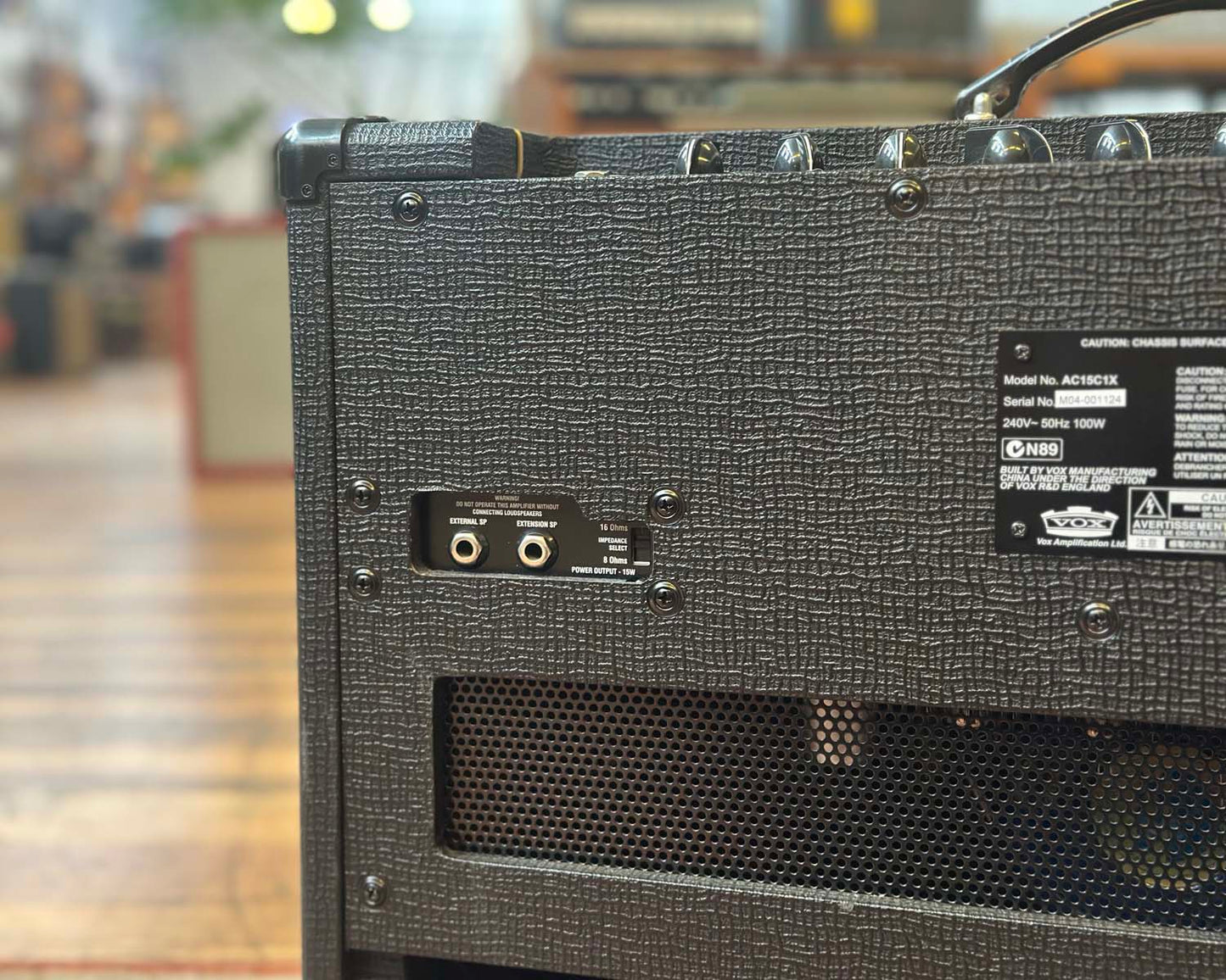 VOX AC15C1X Custom 15-Watt 1x12" Blue Alnico Guitar Valve Combo