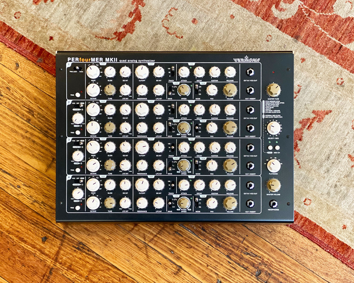 Vermona PerFourMer MkII Analogue Synthesiser with CV & Gate