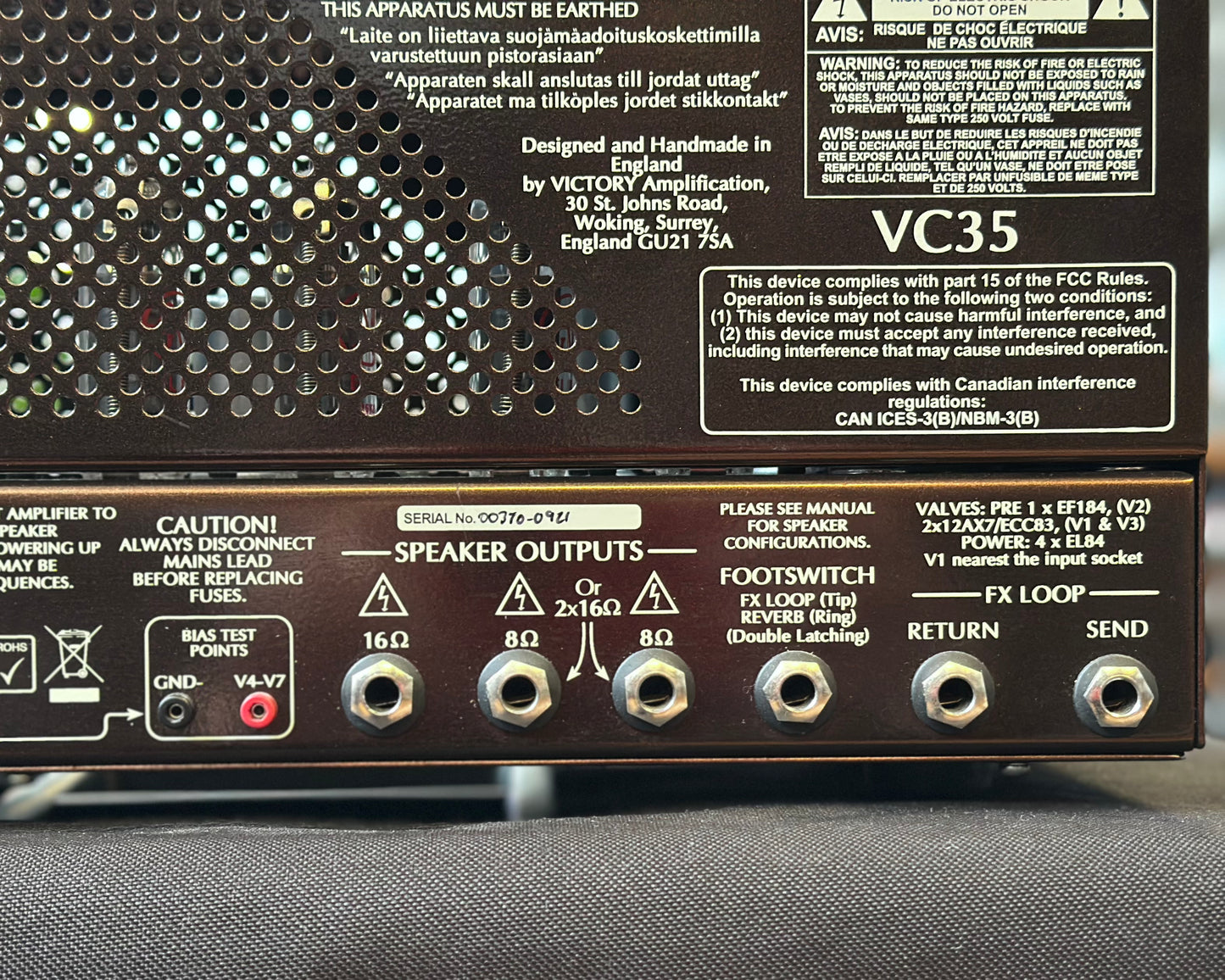Victory VC35 "The Copper" Lunch Box Guitar Head