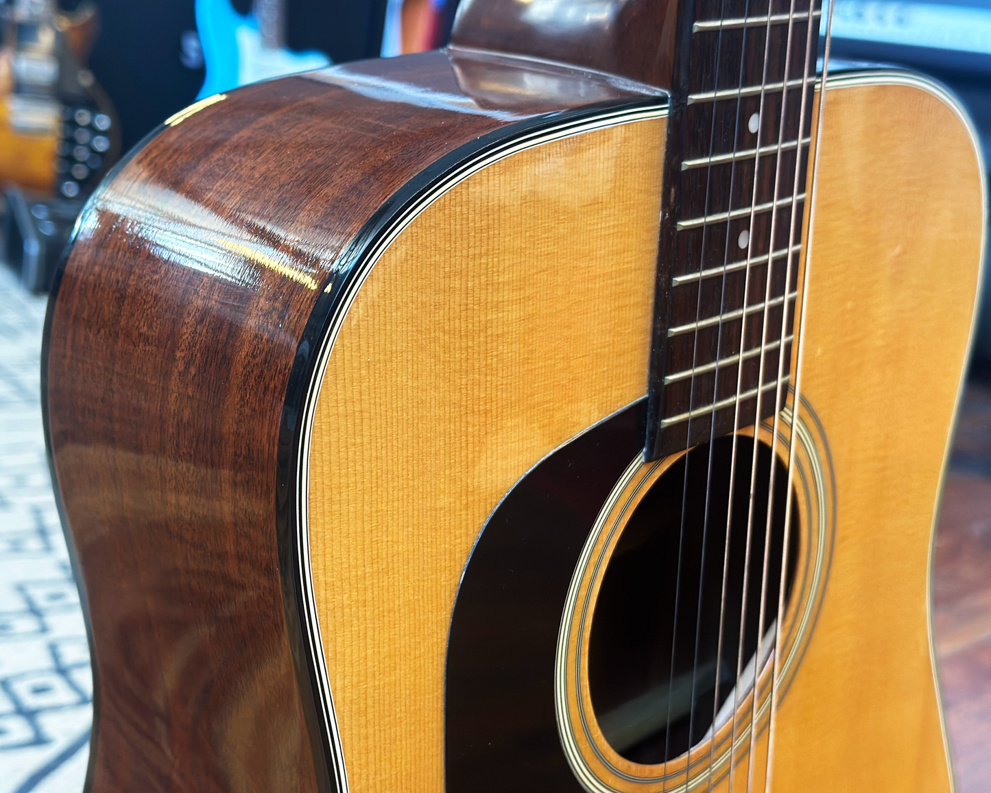 Late '80s Washburn D-15L Left Handed Dreadnought Japan
