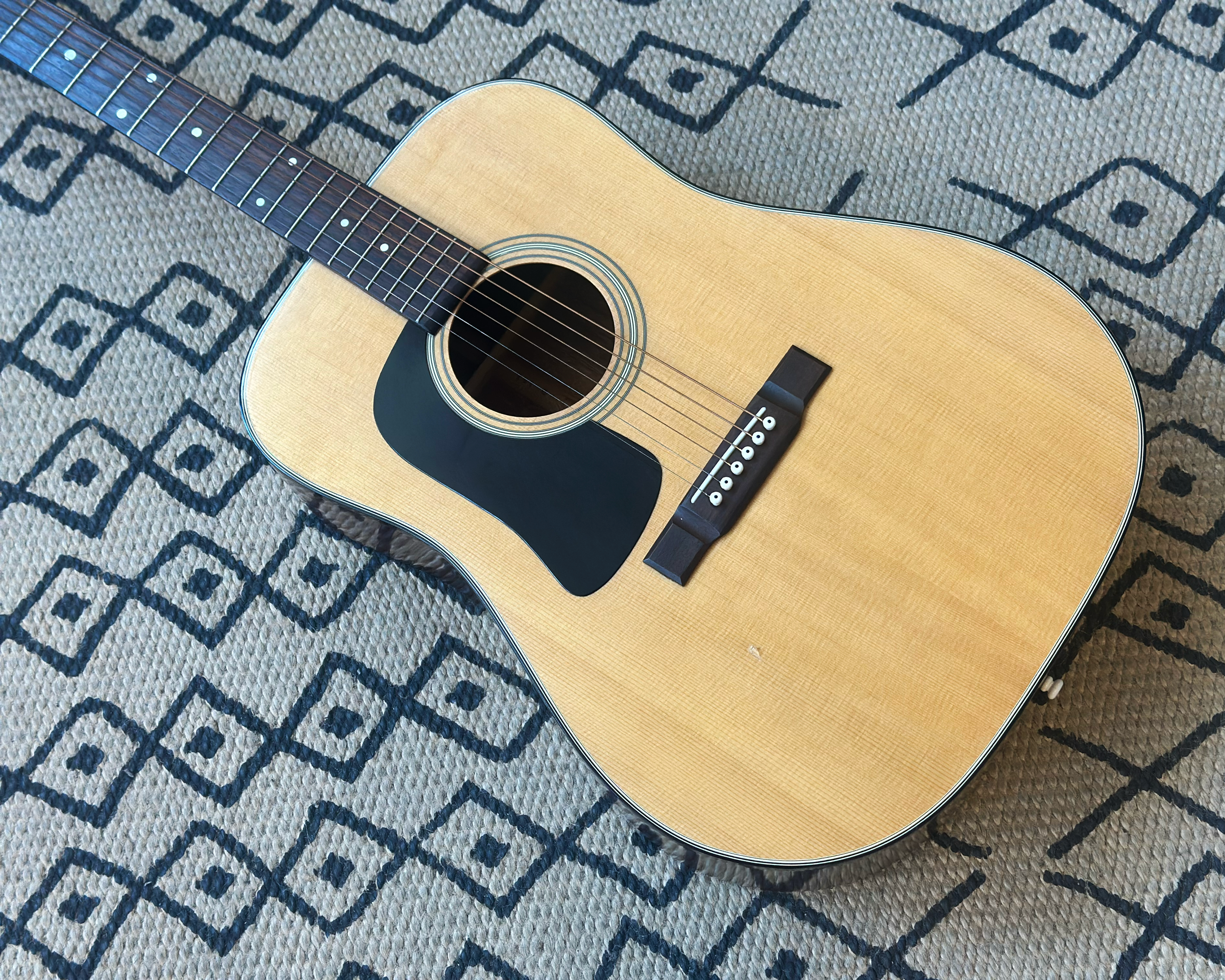 Late 80s Washburn D 15L Left Handed Dreadnought Japan Found Sound