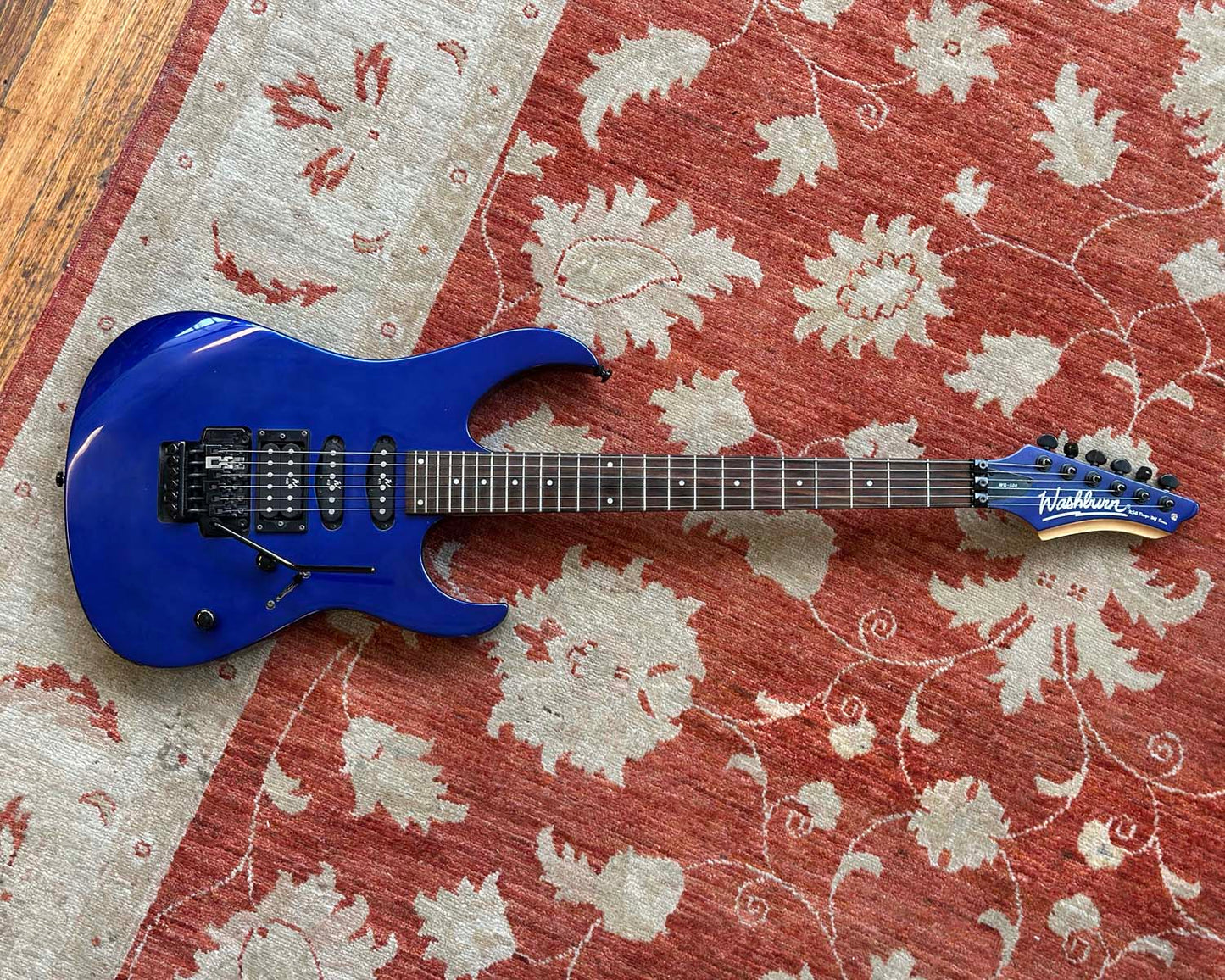 2000 Washburn WG-500 - Electric Blue w/ Licensed Floyd Rose Tremolo System