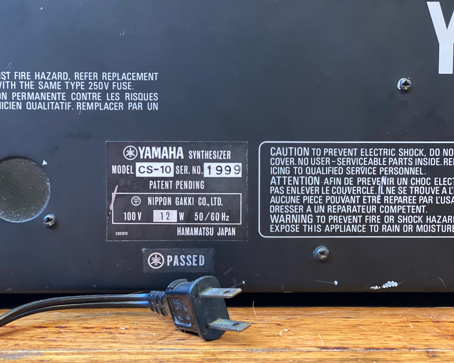 YAMAHA CS-10 Analogue Monophonic Synthesizer