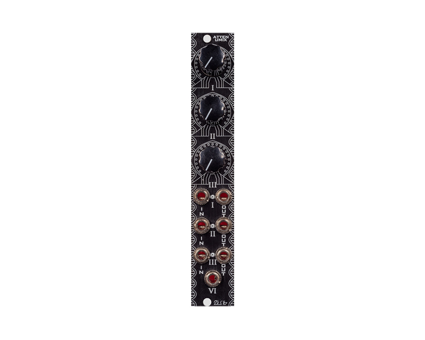 Żłob Modular Attenumixer Eurorack Triple Summed Attenuator Module