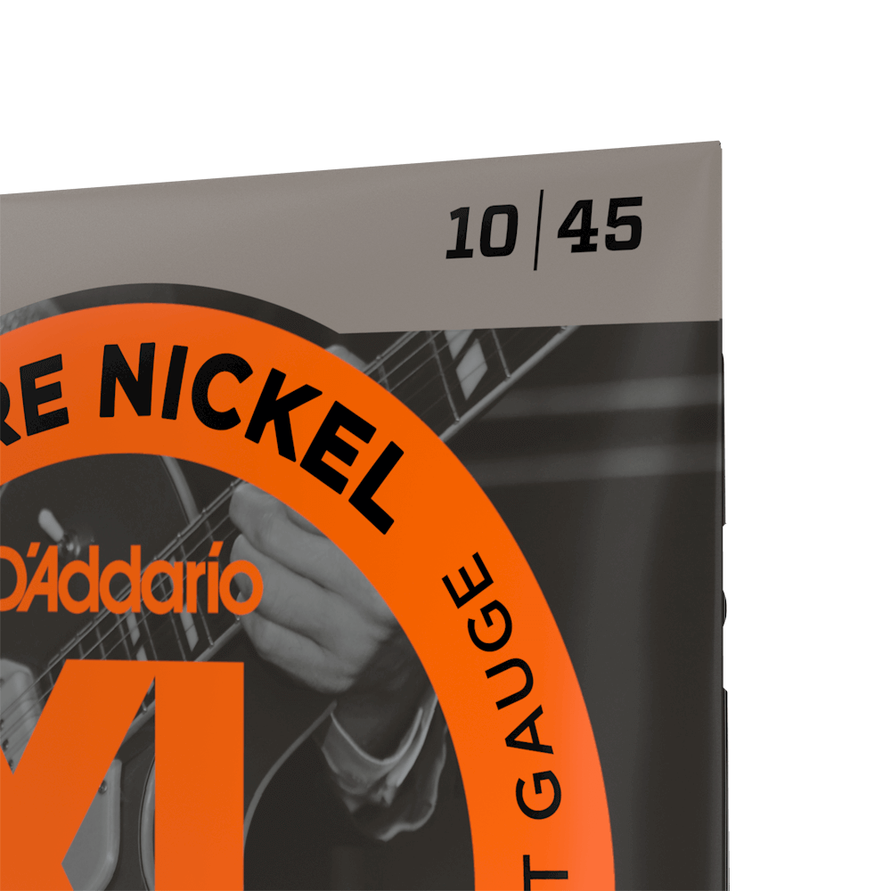 D'Addario EPN110 Pure Nickel Electric Guitar Strings, Regular Light, 10-45