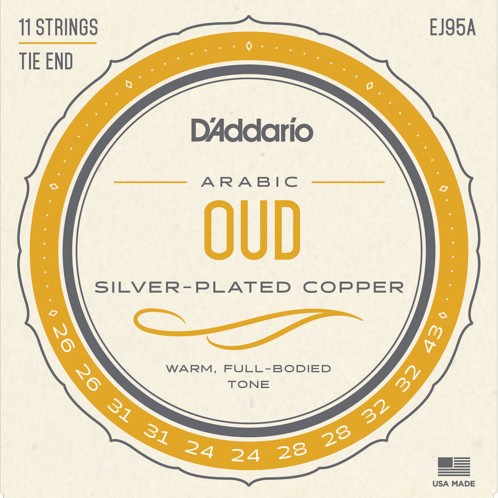 D'Addario EJ95A Oud Strings - Normal Tension 11-String Set for Arabic Tuning