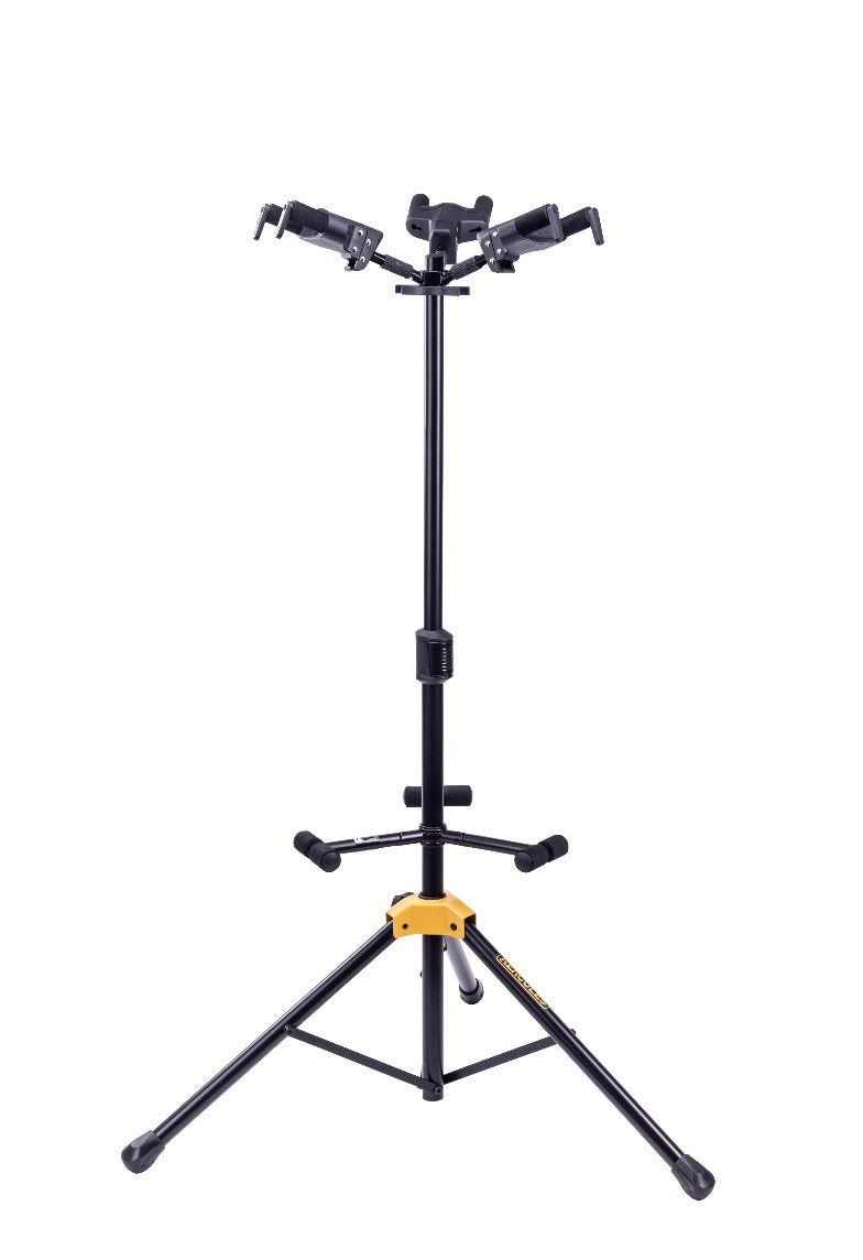 Hercules GS432B Plus Triple Guitar Stand With Backrest & Auto Grip
