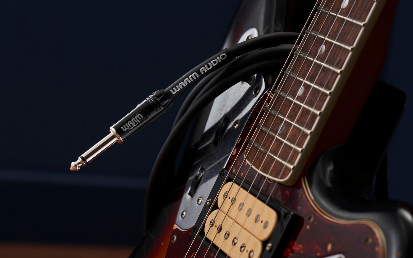 Warm Audio 10ft Premier Series Pro TS Right Angle to Straight Instrument Cable