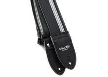 Load image into Gallery viewer, Couch Straps Black with Silver Racer X Guitar Strap
