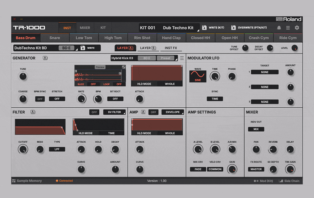 Roland TR-1000 Rhythm Creator Analogue Drum Machine
