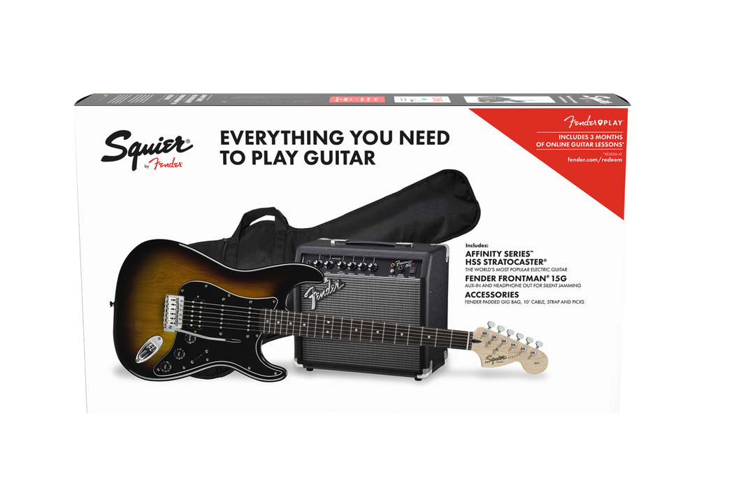Fender Squier Affinity Series Stratocaster HSS Pack - Brown Sunburst