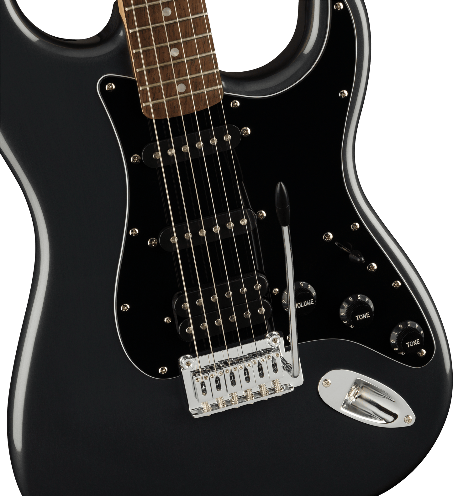 Fender Squier Affinity Series Stratocaster HSS Pack - Charcoal Frost Metallic with Frontman 15G