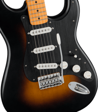 Load image into Gallery viewer, Fender Squier 40th Anniversary Stratocaster Vintage Edition - Black Anodised Pickguard - Satin Wide 2-Colour Sunburst
