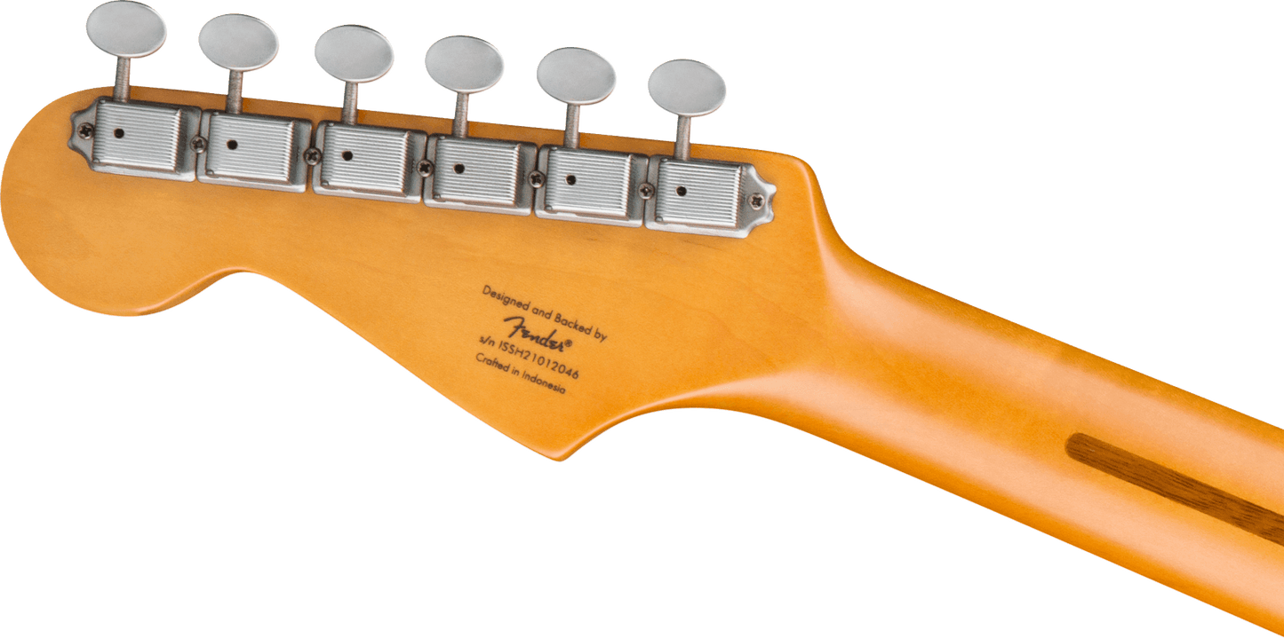 Fender Squier 40th Anniversary Stratocaster Vintage Edition - Black Anodised Pickguard - Satin Wide 2-Colour Sunburst