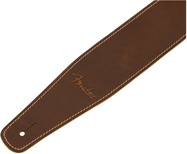 Fender Broken-In Leather Strap - Tan 2.5"