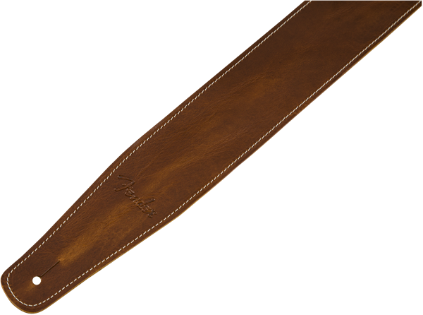 Fender Broken-In Leather Strap - Tan 2.5"