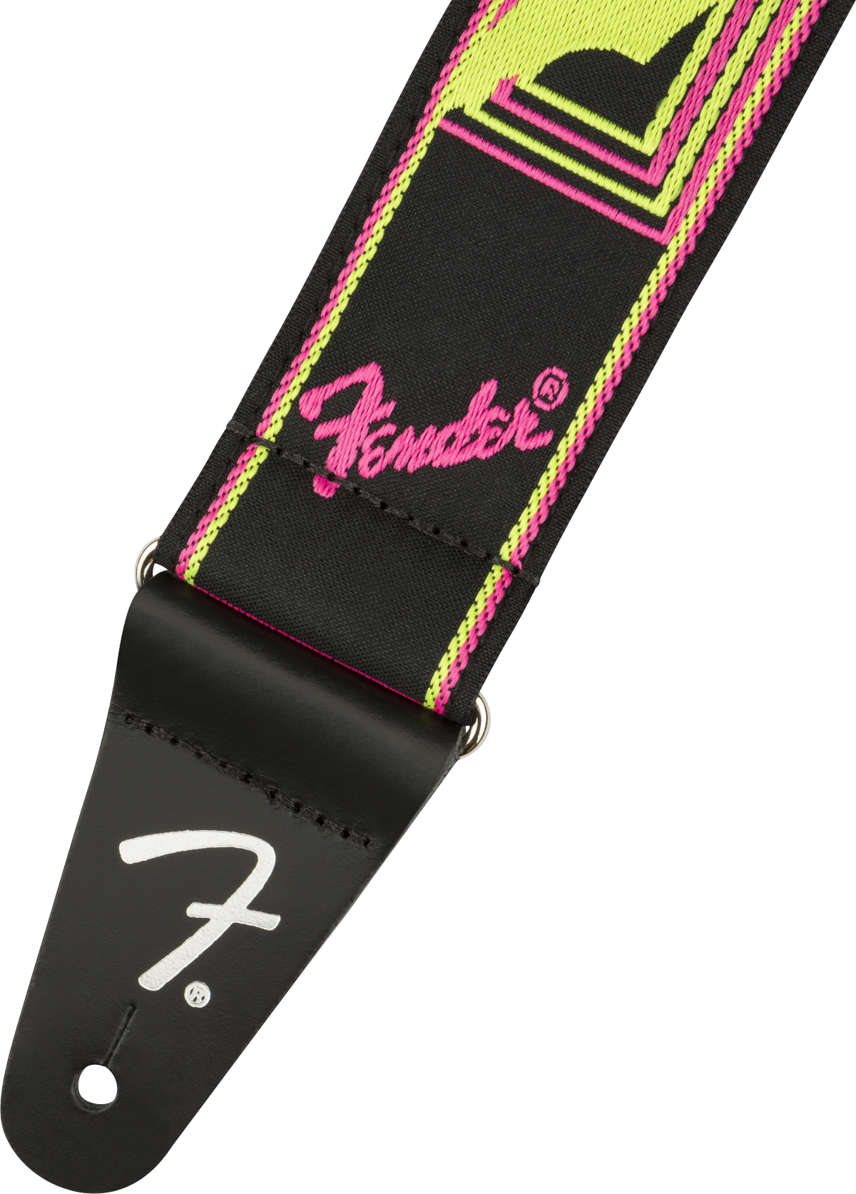Fender Neon Monogrammed Strap -Yellow/Pink