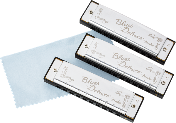 Fender Blues Deluxe Harmonica (Set of 3)