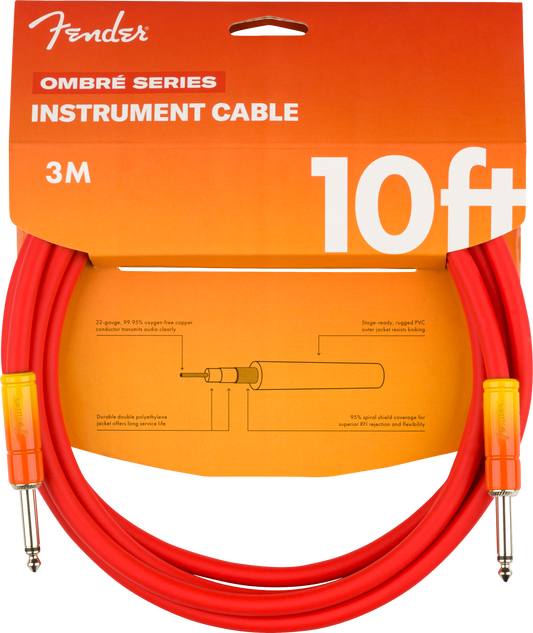 Fender 10' Ombré Instrument Cable - Tequila Sunrise