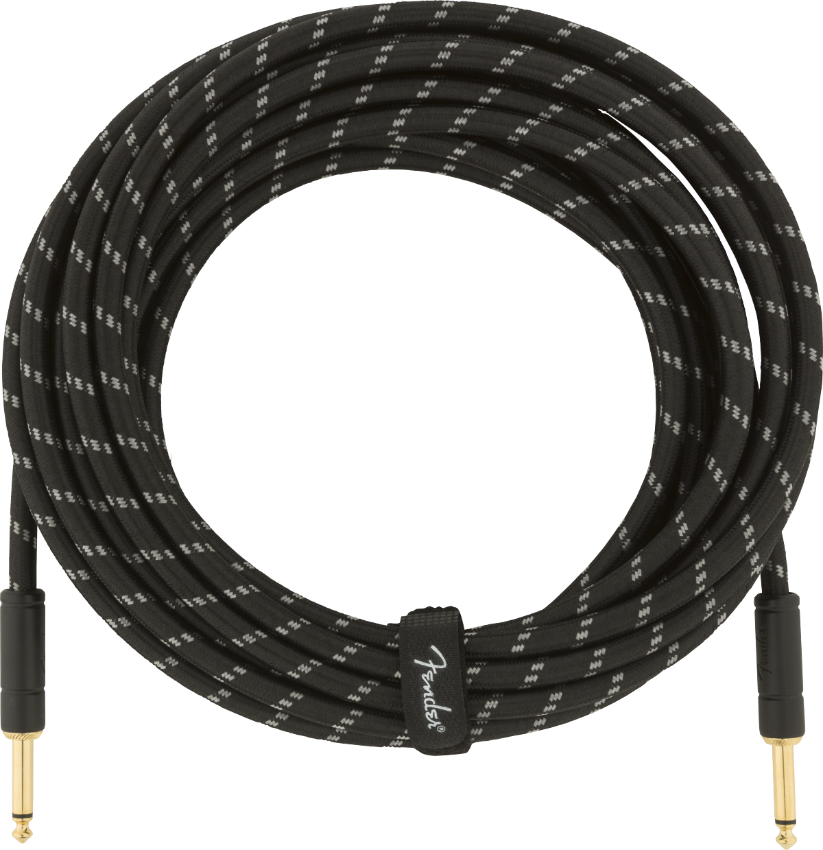 Fender Deluxe Series 25' Instrument Cable Black Tweed