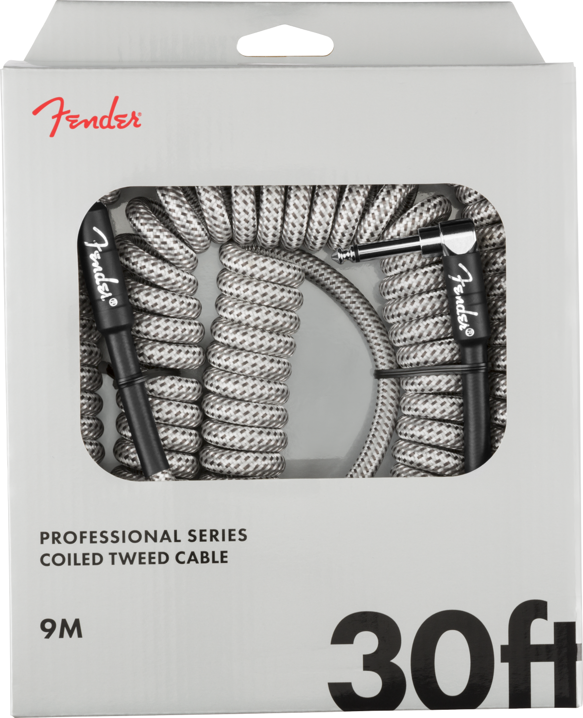 Fender Professional Coil Cable 30' - White Tweed